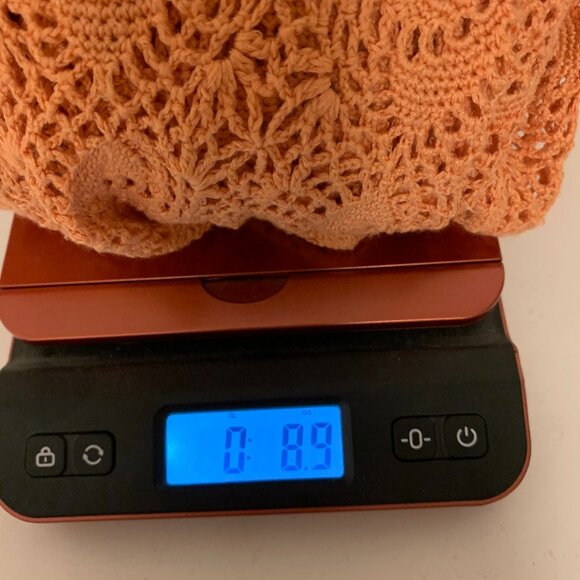 So Be It Womens Cardigan Size S Silk Orange Crochet Knit Boho Hippie Festival - Picture 10 of 10